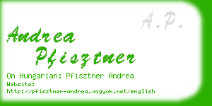 andrea pfisztner business card